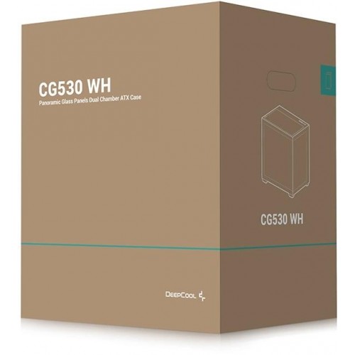 Корпус Deepcool CG530 WH ATX – Белый, 2x120mm и 2x140mm Вентиляторы, 2xUSB2.0, 1xUSB3.0, Аудио – Идеальное Решение для Вашего ПК