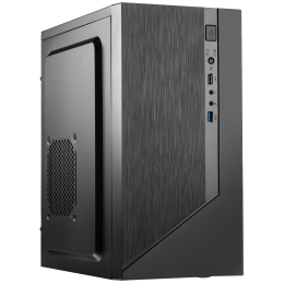 Корпус с блоком питания 450Вт./ Case Forza mATX, 450W, 2xUSB3.0, Black, w/o FAN, 12 cm fan PSU, power cord