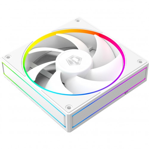 Кулер для корпуса/ Case Cooler ID-COOLING AF-127-ARGB-W (120x120x27mm, 4-pin PWM, ARGB, 78CFM, 29.9dBA, 2000RPM, White) ID-COOLING