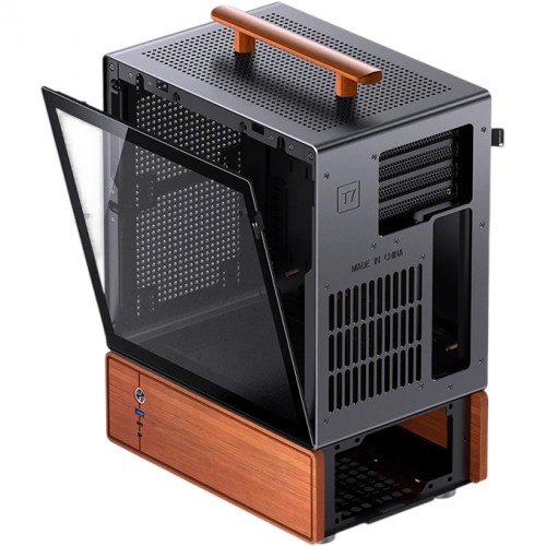 Корпус JONSBO T7 Mini-Tower без блока питания - Черный, mATX/mITX, 1xUSB-A 3.0 + 1xUSB-C 3.2, без вентилятора