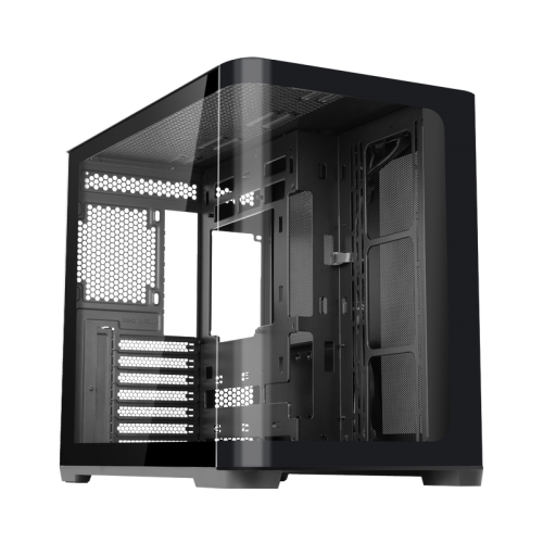 Корпус ПК без блока питания/ Case SAMA V60E Black, Midi-Tower, TG, no fans, 2xUSB 3.0 + 1xUSB 3.2 Type-C, ATX, mATX, mITX Black SAMA