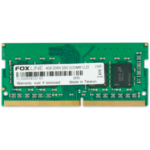 Память оперативная/ Foxline SODIMM 4GB 3200 DDR4 CL22 (512*8) Foxline