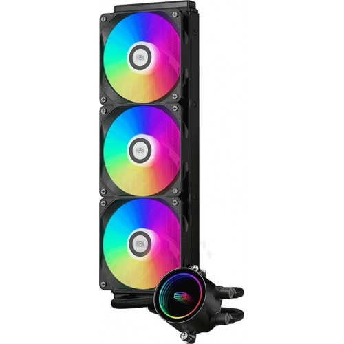 Система водяного охлаждения PcCooler DA360 BK ARGB Soc-AM5/AM4/1200/1700/1851 черный 4-pin Al 300W Ret (DA360-BKAWXX-GL) [DA360-BKAWXX-GL]