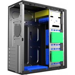 Корпус c блоком питания 450 Ватт/ Case Foxline FL-301, ATX, 1x5.25EXT, 1x3.5EXT, 4x3.5INT, 2xUSB2.0, 2xUSB3.0, HDA, w/o FAN, w/450W ATX PSU, w/1.2m EU pwr cord