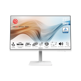 Монитор/ MSI Modern MD272XPW 27'', 1920x1080, IPS, 178x178, 300nit, 100Hz, 4ms, HDMI/DP, 1xUSB-C, 2USB-A, Audio out, 2x2W, LTSP, ExtPWR, 75x75VESA, White, 1y