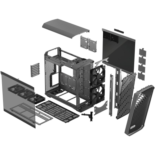 Корпус без блока питания/ Case Fractal Design Torrent TG Light, Full-Tower, 2x180mm + 3x140mm, 2xUSB-A 3.2 + 1xUSB 3.2 Type-C E-ATX, SSI-CEB, SSI-EEB, ATX, mATX, mITX Gray Fractal Design