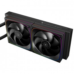 Система жидкостного охлаждения/ Water Cooling System Thermalright Frozen Horizon 240 Digital (240mm, LED temp., Black, ARGB/ Fans: 2x120mm, 68.9CFM, 28.2dBA, 2000RPM/ Pump height 53.2mm, Rad thickness 27mm/ S: 1700, 1200, 1851, 115X, AM5, AM4)