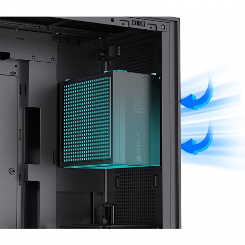 Корпус JONSBO D41 STD Midi-Tower без блока питания, черный, с USB-A 3.2 и USB-C 3.2, поддержка ATX и mATX