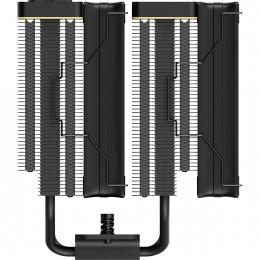 Кулер для процессора/ CPU Cooler Ocypus Iota A62 BK (260W, 4-pin PWM, LED temp., 158mm, Al/Cu, 6x6mm, 2x120mm, 77CFM, 29dBA, 2000RPM, S: 1851/1700/1200/115X, AM5/AM4, black)