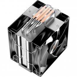 Кулер для процессора/ CPU Cooler Ocypus Delta A40 Elite BK Dual FAN (220W, 4-pin PWM, 156.7mm, Al/Cu, 4x6mm, 2x120mm, 73CFM, 29dBA, 2000RPM, S: 1851/1700/1200/115X, AM5/AM4, black)