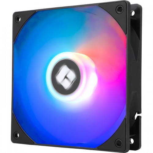 Кулер для корпуса/ Case Cooler Thermalright TL-C12RB-S V2 Reverse (120x120x25mm, 4-pin PWM, ARGB, 58CFM, 25.6dBA, 1500RPM, Black) Thermalright