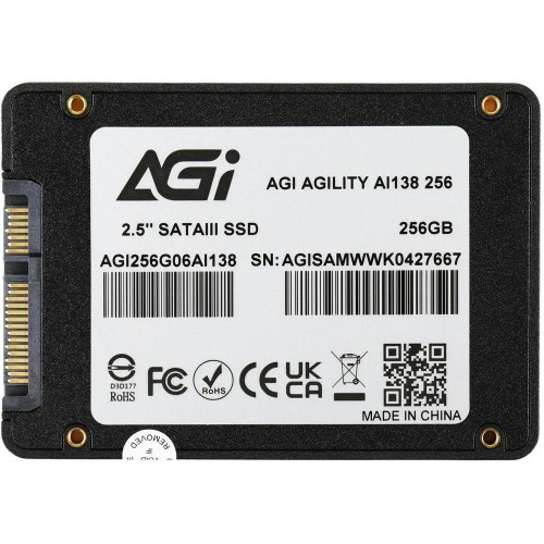 Твердотельный накопитель AGI AI138 SSD 256GB 2.5'' - Высокая производительность и надежность в цветной упаковке