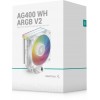 Устройство охлаждения(кулер) Deepcool AG400 Wh V2 ARGB Soc-AM5/AM4/1200/1700/1851 белый 4-pin 31.6dB Al+Cu 220W 643gr Ret (R-AG400-WHAMMN-GJD)