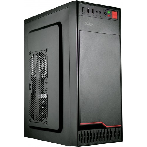 Корпус KingPrice KPCC-MD201 черный ATX с охлаждением 1x80mm и 4x120mm, 2xUSB2.0 и аудио