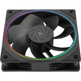 Кулер для корпуса/ Case Cooler Thermalright TL-S12R Reverse (120x120x25mm, 4-pin PWM, ARGB, 47.6CFM, 23.2dBA, 1500RPM, Black)