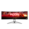 AOC AG493UCX2 49'', Curved, 5120x1440, VA, 165hz, 80M:1, 400cd, 1ms, 3xHDMI 2.0, DP 1.4, 3xUSB 3.2, Type-C 65W, Speakers, H. adj 100mm, 3Y, Black AOC