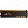 Твердотельный накопитель/ ADATA SSD LEGEND 960 MAX, 4000GB, M.2(22x80mm), NVMe 1.4, PCIe 4.0 x4, 3D NAND, R/W 7400/6800MB/s, IOPs 700 000/550 000, DRAM buffer 4000MB, TBW 3120, DWPD 0.43, with BIG Heat Spreader (5 лет) ADATA
