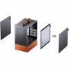 Корпус JONSBO T7 Mini-Tower без блока питания - Черный, mATX/mITX, 1xUSB-A 3.0 + 1xUSB-C 3.2, без вентилятора