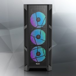 Корпус без блока питания/ Case Raijintek ARCADIA III-MS4, Midi-Tower, TG, 4x120mm ARGB, 1xUSB-A 3.0 + 2xUSB 2.0, ATX, mATX, mITX Black