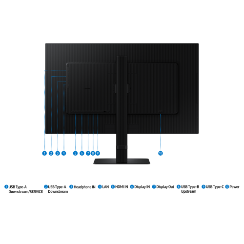 Монитор Samsung 27" ViewFinity S6 S27D604UAIXCI черный IPS LED 5ms 16:9 HDMI матовая HAS Piv 1000:1 350cd 178гр/178гр 2560x1440 100Hz DP 2K USB 6.1кг