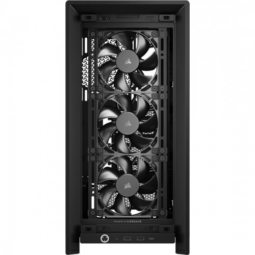 Купить корпус Corsair Frame 4000D RS без блока питания - Midi-Tower с стеклянной панелью, 3 вентилятора и поддержка E-ATX, ATX, mATX, mITX в черном цвете