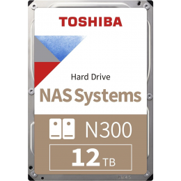 Жесткий диск/ HDD Toshiba N300 NAS SATA3 3.5" 12TB 7200 512Mb 6Gb/s 1 year warranty (replacement ST12000VN0008, WD101EFBX)