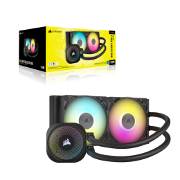 Система жидкостного охлаждения/ Water Cooling System Corsair iCUE LINK TITAN 240 RX RGB (240mm, Black, RGB/ Fans: 2x120mm, 73.5CFM, 36dBA, 2100RPM/ S: 1851, 1700, AM5, AM4)