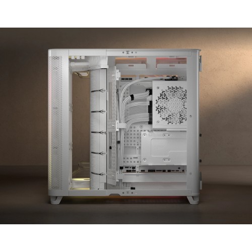 Купить корпус Corsair AIR 5400 RS-R ARGB - Midi-Tower с 3x120mm ARGB вентиляторами, поддержка E-ATX и USB 3.2 Type-C, белый