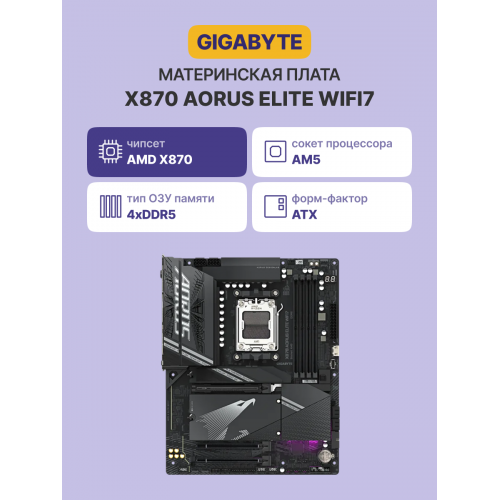 Материнская плата X870 A ELITE WIFI7 - Высокая производительность и современные технологии для вашего ПК