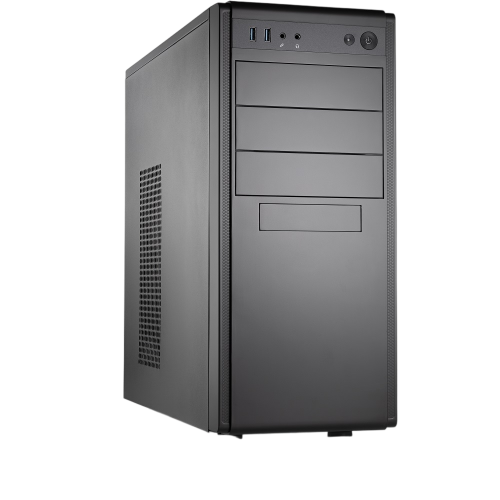 Корпус ATX Foxline FL-886 без блока питания: черный, 2xUSB 3.0, без кабеля питания и вентилятора