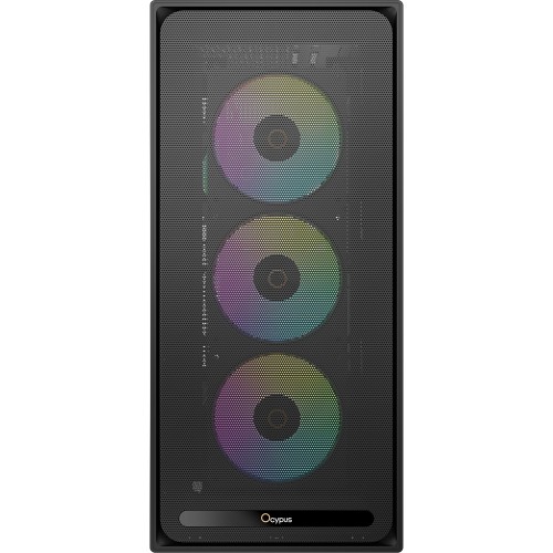 Корпус ПК Ocypus Delta C70 BK ARGB - Midi-Tower с 4x120mm ARGB, USB-C 3.1, совместимость с E-ATX, ATX, mATX, mITX
