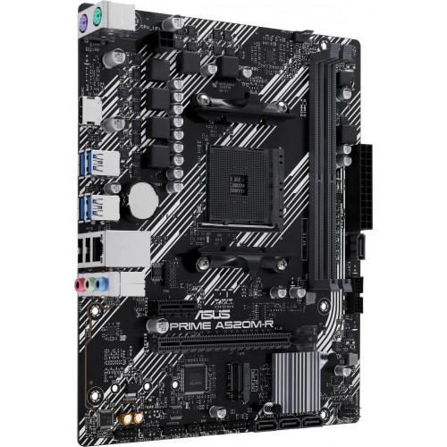 Материнская плата Asus PRIME A520M-R для Soc-AM4 с поддержкой AMD A520, 2xDDR4, mATX, 8ch звук и HDMI
