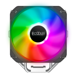 Кулер для процессора/ CPU Cooler PCCooler PALADIN 400 ARGB (200W, 4-pin PWM, 157mm, Al/Cu, 4x6mm, ARGB, 1x130mm, 76.85CFM, 29dBA, 1600RPM, S: 1851/1700/1200/115X, AM5/AM4, silver, black)