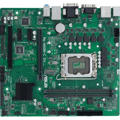 Материнская плата Asus PRO H610M-C D4-CSM для Intel 1700 с поддержкой 2xDDR4, mATX и 8-канальным звуком