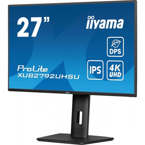 Монитор Iiyama 27" ProLite XUB2792UHSU-B6 черный IPS LED 16:9 HDMI M/M матовая HAS Piv 1300:1 350cd 178гр/178гр 3840x2160 60Hz DP 4K USB 6.3кг