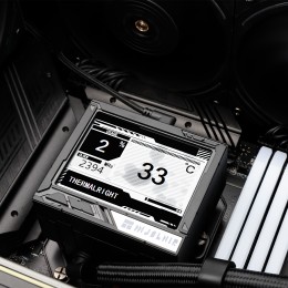 Водяное охлаждение для процессора/ Water Cooling System Thermalright Mjolnir Vision 360 (360mm, LED, Black, ARGB/ Fans: 3x120mm, 69CFM, 27dBA, 2150RPM/ Pump height 65mm, Rad thickness 27mm/ S: 1700, 1200, 1851, 115X, 2011, 2066, AM5, AM4)