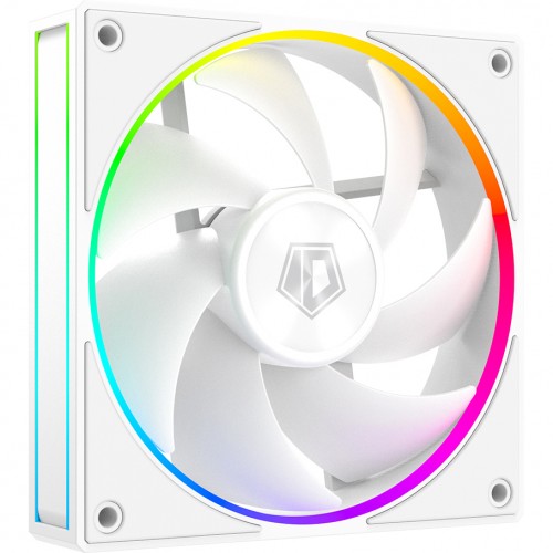 Кулер для корпуса/ Case Cooler ID-COOLING AF-127-ARGB-W (120x120x27mm, 4-pin PWM, ARGB, 78CFM, 29.9dBA, 2000RPM, White) ID-COOLING