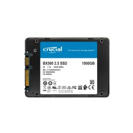 Твердотельный накопитель/ Crucial SSD BX500, 1000GB, 2.5" 7mm, SATA3, 3D TLC, R/W 540/500MB/s, TBW 360, DWPD 0.2 (12 мес.)