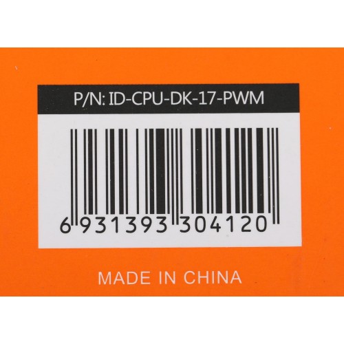 Кулер ID-Cooling DK-17 PWM Soc-1700/1851 черный 4-pin 14-26dB Al 65W 265gr Ret [DK-17 PWM]