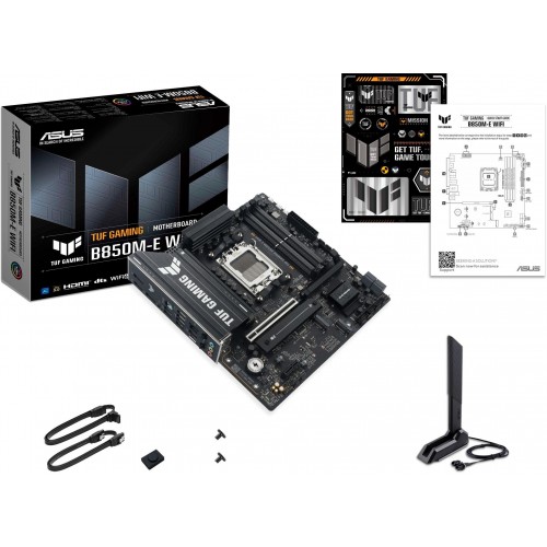 Купить материнскую плату Asus TUF GAMING B850M-E WIFI Socket AM5 с поддержкой DDR5 и 2.5G Ethernet