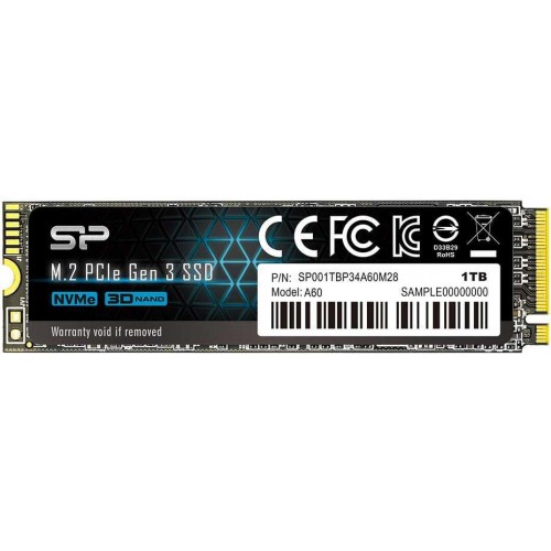 Твердотельный накопитель Silicon Power M.2 1TB PCIe 3.0 x4 - Высокоскоростное хранилище SP001TBP34A60M28