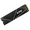 Твердотельный накопитель/ ADATA SSD GAMMIX S70 BLADE, 1024GB, M.2(22x80mm), NVMe, PCIe 4.0 x4, 3D TLC, R/W 7400/5500MB/s, IOPs 350 000/720 000, DRAM buffer 1024MB, TBW 740, DWPD 0.4, with Heat Spreader (5 лет) ADATA