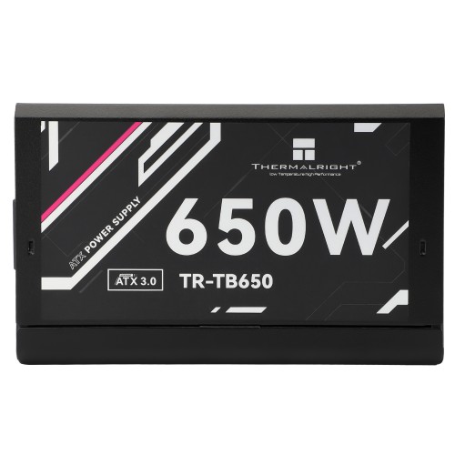 Блок питания 650W/ Power Supply Thermalright, 650W 80+ Bronze (ATX, 3.0, Full modular, 1x24(20+4)pin, 2xCPU 8(4+4)pin, 4xPCIe*2 8(6+2)pin, 3xSATA3, 3xMOLEX4pin, Active, 120x120mm, 150x140x86mm, APFC, black)
