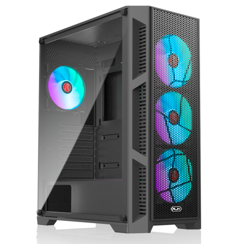 Корпус без блока питания/ Case Raijintek ARCADIA III-MS4, Midi-Tower, TG, 4x120mm ARGB, 1xUSB-A 3.0 + 2xUSB 2.0, ATX, mATX, mITX Black RAIJINTEK CO LTD