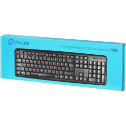 Клавиатура Оклик 90M черный USB (402127) кабель 1.35м