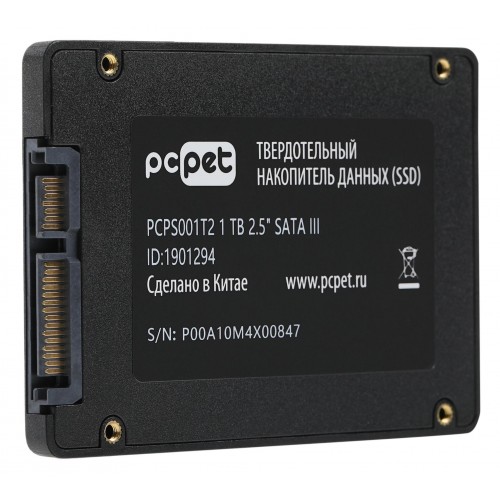 Купить твердотельный накопитель PC Pet SATA-III 1TB 2.5 OEM - высокая скорость и надежность для вашего ПК