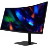 Монитор/ Acer CZ342CURVbmiphuzx 34'', ZeroFrame, Curved 1000R, Black, 21:9, VA, 3440x1440, 0,5ms, 300cd, 180Hz, HDMI(2.0), DP(1.4), Type-C(65W), USB2.0, USB-B (2up 2down), Speakers 3Wx2, FreeSync Premium, HDR 10, hadj 110, Vesa:100x100 Acer