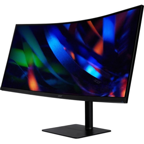 Монитор/ Acer CZ342CURVbmiphuzx 34'', ZeroFrame, Curved 1000R, Black, 21:9, VA, 3440x1440, 0,5ms, 300cd, 180Hz, HDMI(2.0), DP(1.4), Type-C(65W), USB2.0, USB-B (2up 2down), Speakers 3Wx2, FreeSync Premium, HDR 10, hadj 110, Vesa:100x100 Acer