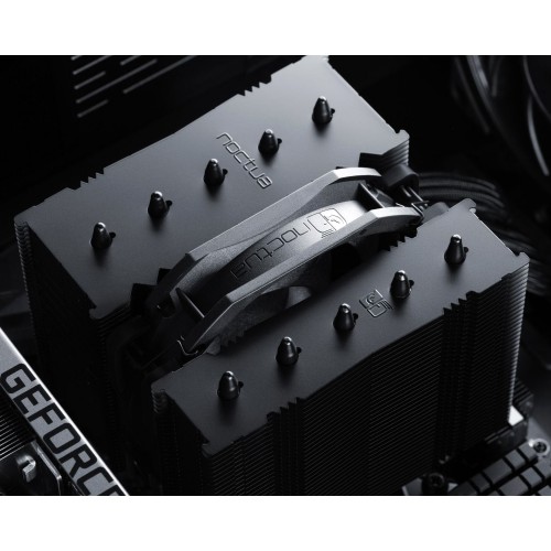 Кулер для процессора/ CPU Cooler Noctua NH-D12L chromax.black (148W, 4-pin PWM, 145mm, Al/Cu, 5x6mm, 1x120mm, 60.1CFM, 22.6dBA, 2000RPM, S: 1851/1700/1200/115X, AM5/AM4, Black)