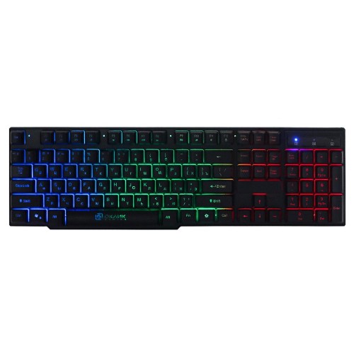 Клавиатура Оклик 780G SLAYER черная USB для геймеров с LED подсветкой и кабелем 1.5м